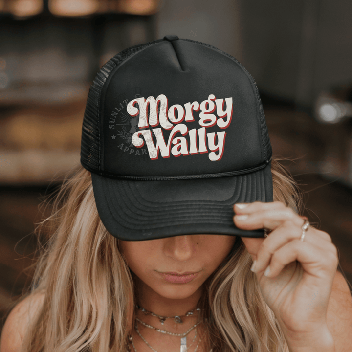 Morgy Wally Retro Country Trucker Hat - Sunlit Funlit | Graphic Tees for Country Concert Addicts