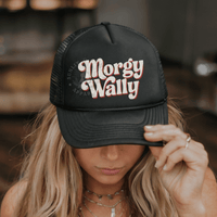 Thumbnail for Morgy Wally Retro Country Trucker Hat - Sunlit Funlit | Graphic Tees for Country Concert Addicts