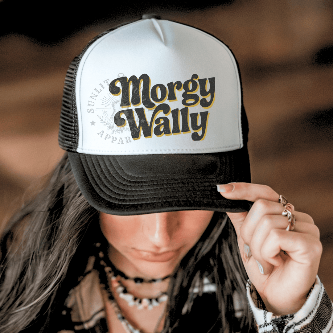 Morgy Wally Retro Country Trucker Hat - Sunlit Funlit | Graphic Tees for Country Concert Addicts
