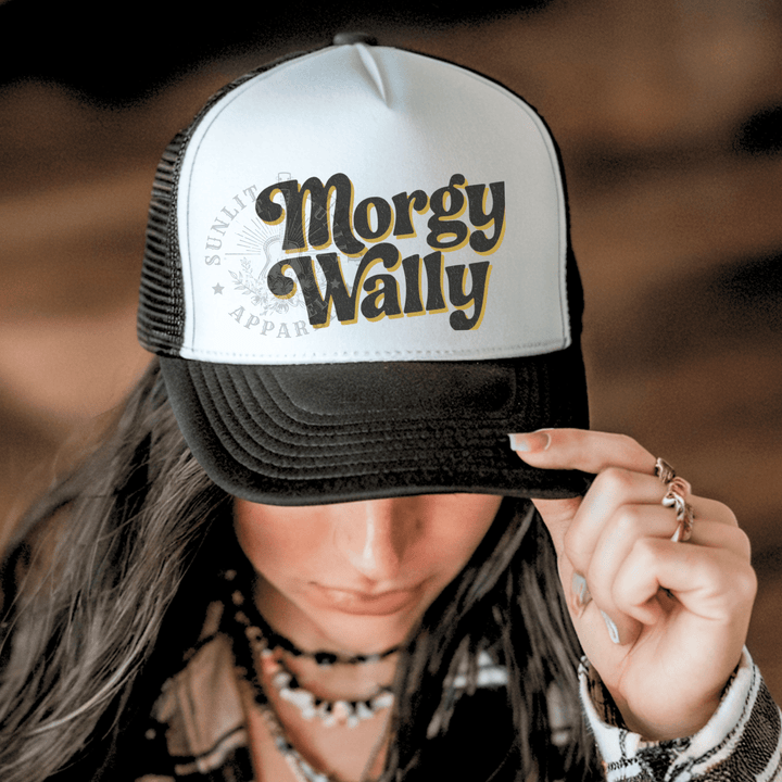 Morgy Wally Retro Country Trucker Hat - Sunlit Funlit | Graphic Tees for Country Concert Addicts