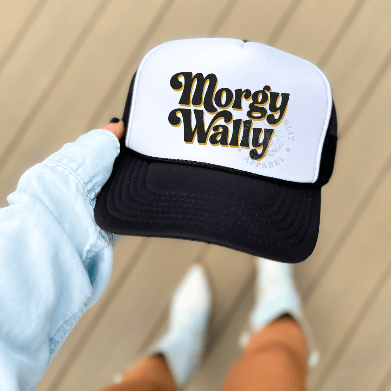 Morgy Wally Retro Country Trucker Hat - Sunlit Funlit | Graphic Tees for Country Concert Addicts