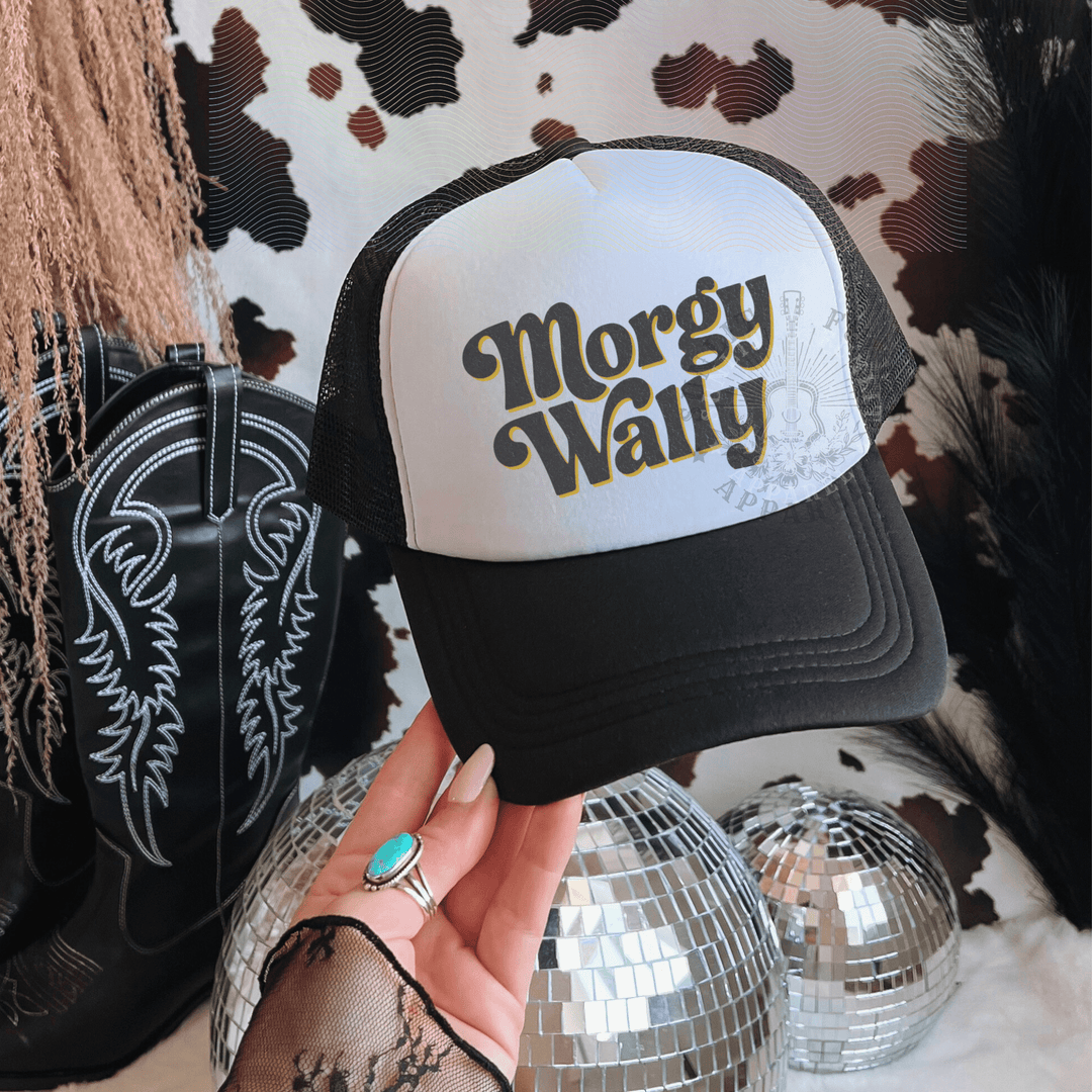 Morgy Wally Retro Country Trucker Hat - Sunlit Funlit | Graphic Tees for Country Concert Addicts