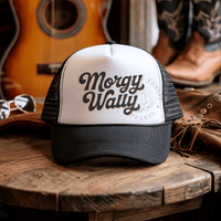 Thumbnail for Morgy Wally Sunset Country Trucker Hat - Sunlit Funlit | Graphic Tees for Country Concert Addicts