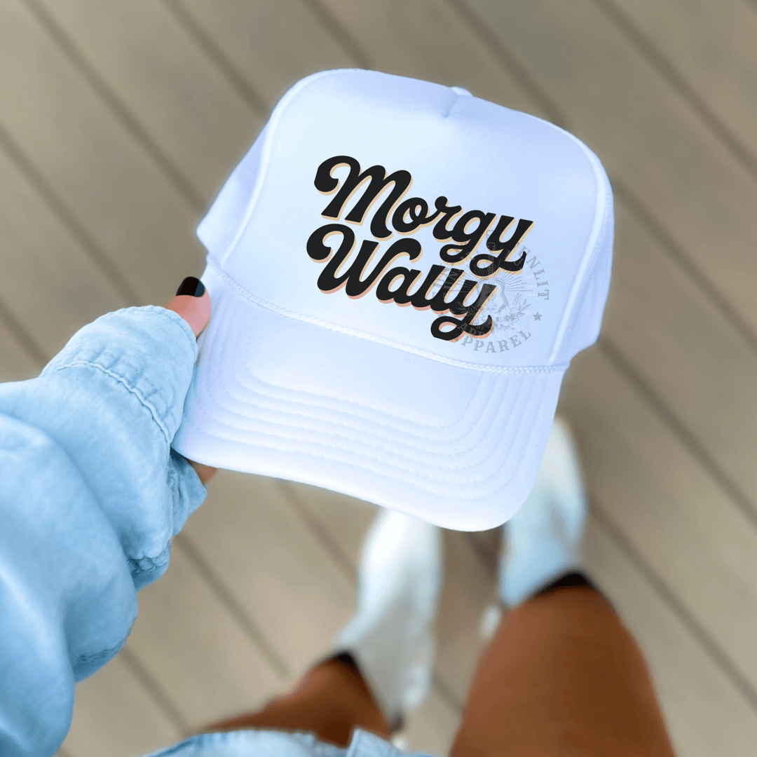 Morgy Wally Sunset Country Trucker Hat - Sunlit Funlit | Graphic Tees for Country Concert Addicts