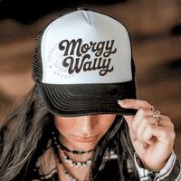 Thumbnail for Morgy Wally Sunset Country Trucker Hat - Sunlit Funlit | Graphic Tees for Country Concert Addicts