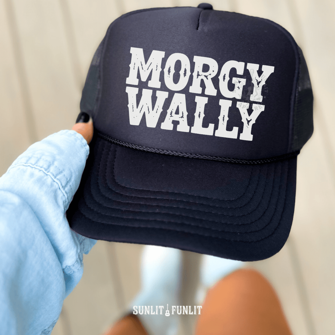 Morgy Wally Western Trucker Hat - Sunlit Funlit | Graphic Tees for Country Concert Addicts