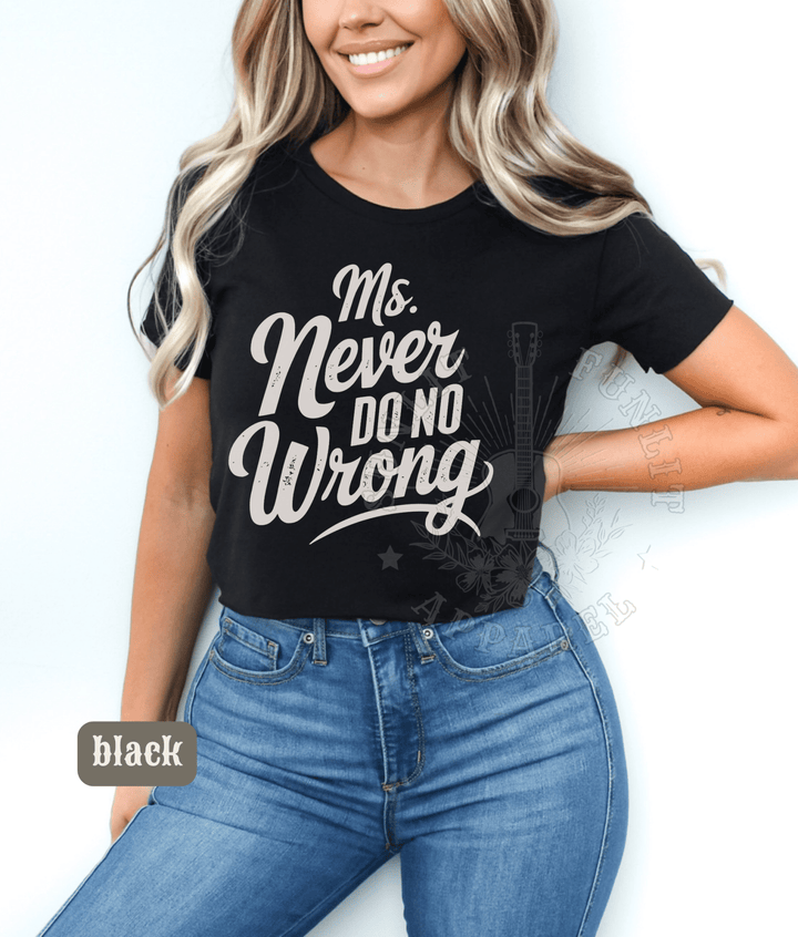 Ms Never Do No Wrong Wallen Concert Crop Top - Sunlit Funlit | Graphic Tees for Country Concert Addicts