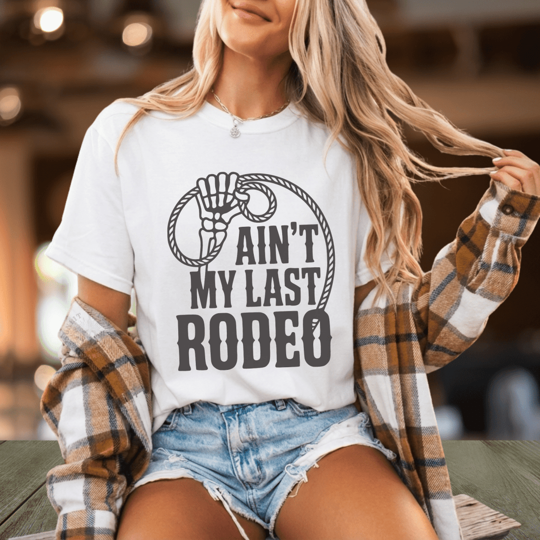 My Last Rodeo Lasso Tee - Sunlit Funlit Country Concert Tees