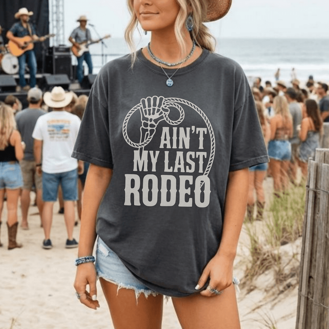 My Last Rodeo Lasso Tee - Sunlit Funlit Country Concert Tees