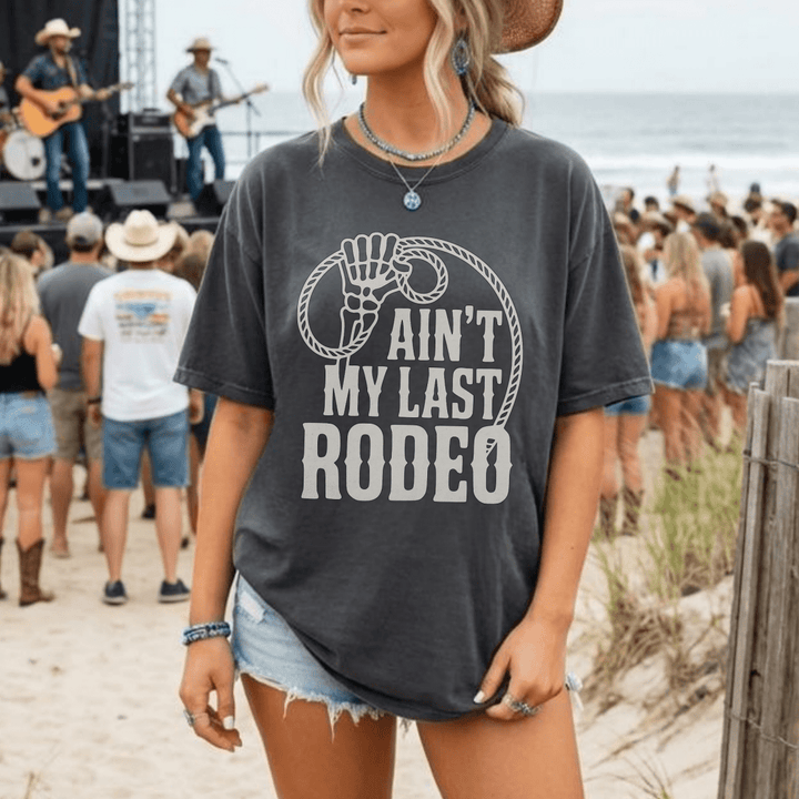 My Last Rodeo Lasso Tee - Sunlit Funlit Country Concert Tees