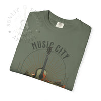 Thumbnail for Nashville Music City Floral Comfort Colors Tee - Sunlit Funlit Country Music Tees