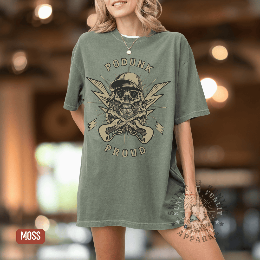 Podunk Proud Country Fan Tee - Sunlit Funlit | Graphic Tees for Country Concert Addicts