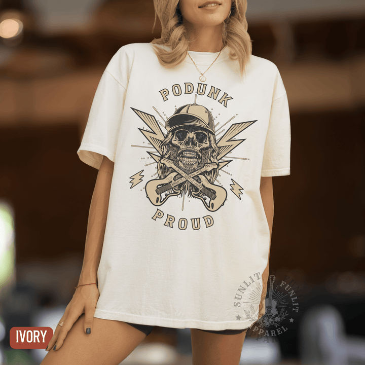 Podunk Proud Country Fan Tee - Sunlit Funlit | Graphic Tees for Country Concert Addicts