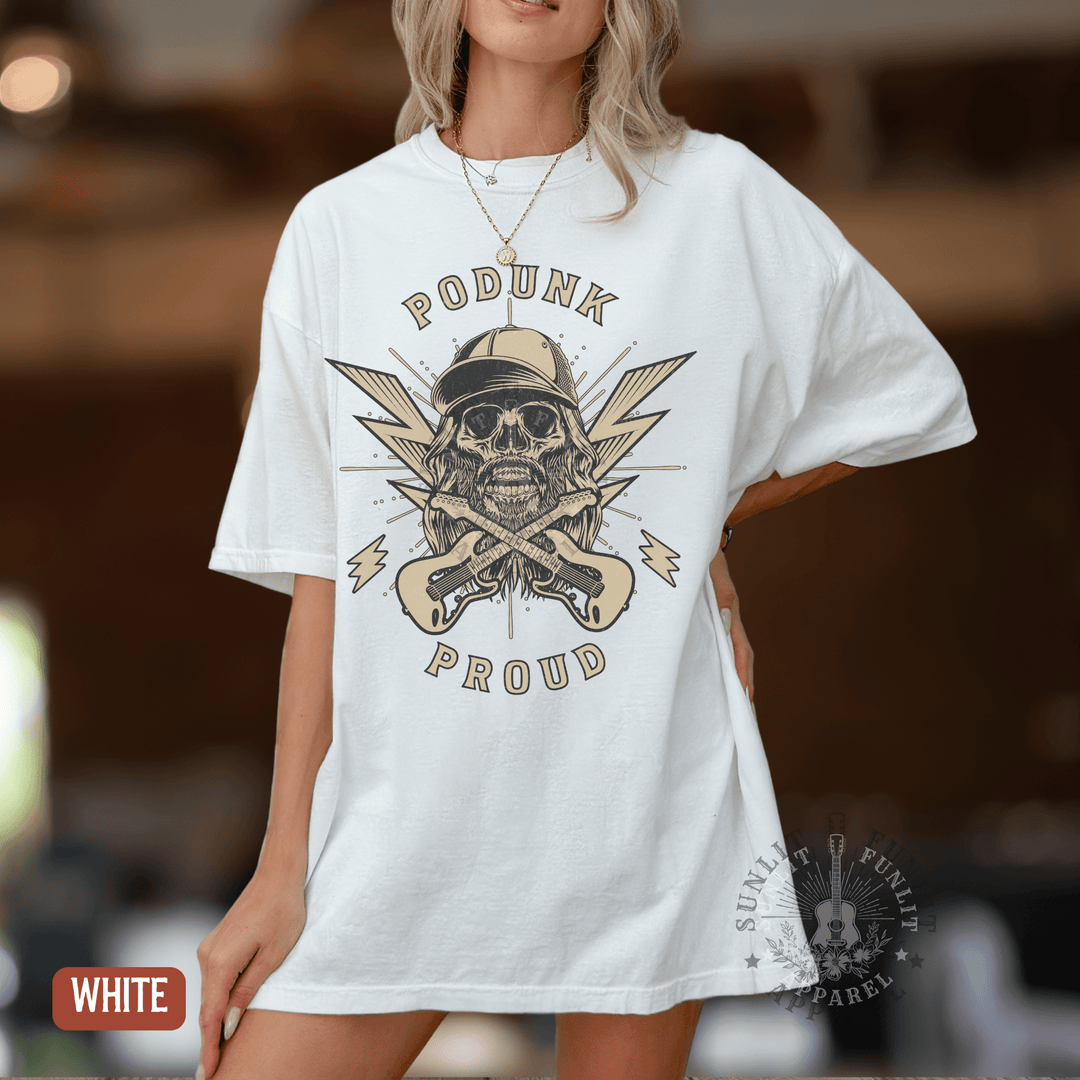 Podunk Proud Country Fan Tee - Sunlit Funlit | Graphic Tees for Country Concert Addicts