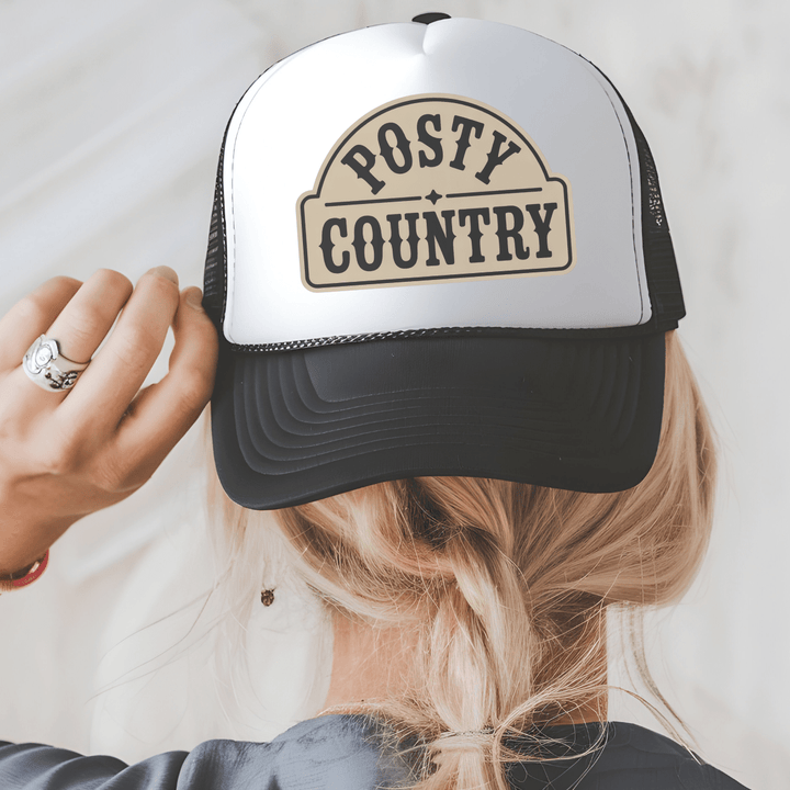 Posty Country Badge Trucker Hat - Sunlit Funlit