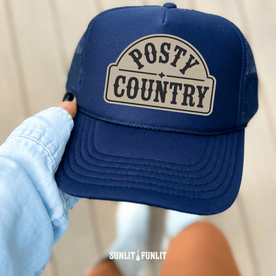Posty Country Badge Trucker Hat - Sunlit Funlit