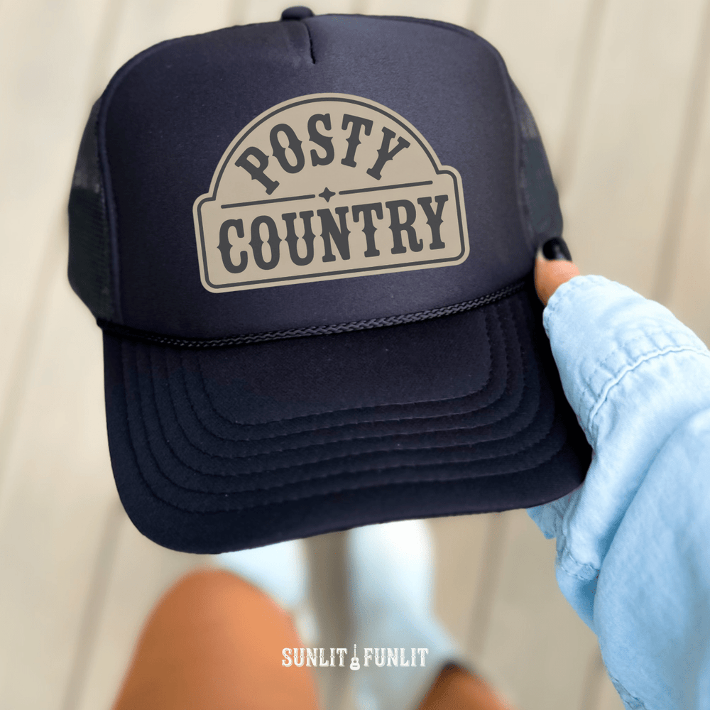 Posty Country Badge Trucker Hat - Sunlit Funlit