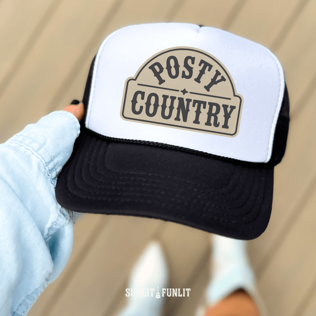 Posty Country Badge Trucker Hat - Sunlit Funlit