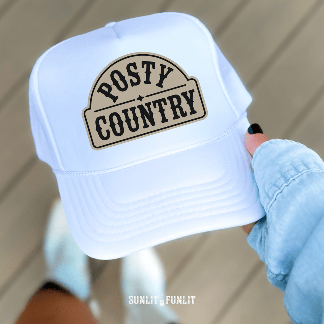 Posty Country Badge Trucker Hat - Sunlit Funlit