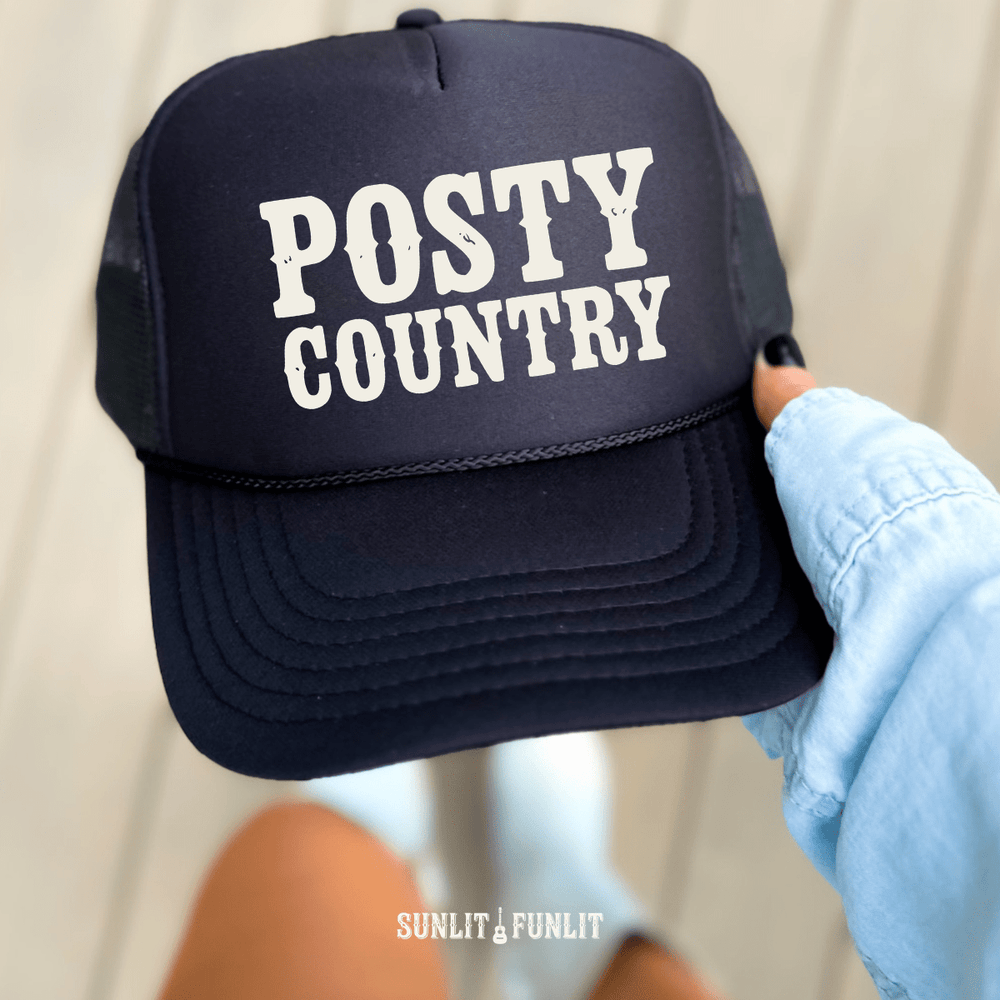 Posty Country Trucker Hat - Sunlit Funlit Country Concert Tees