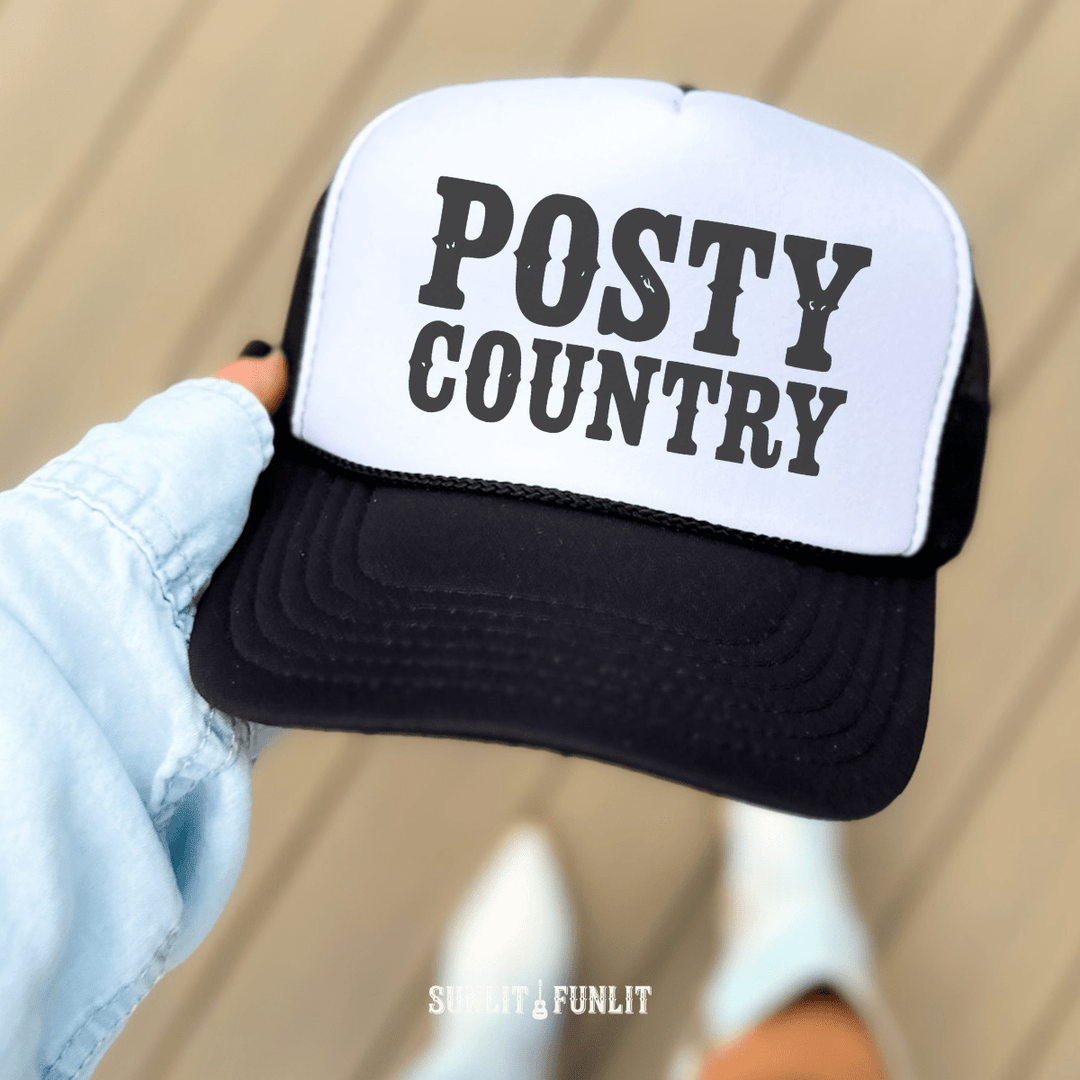Posty Country Trucker Hat - Sunlit Funlit Country Concert Tees