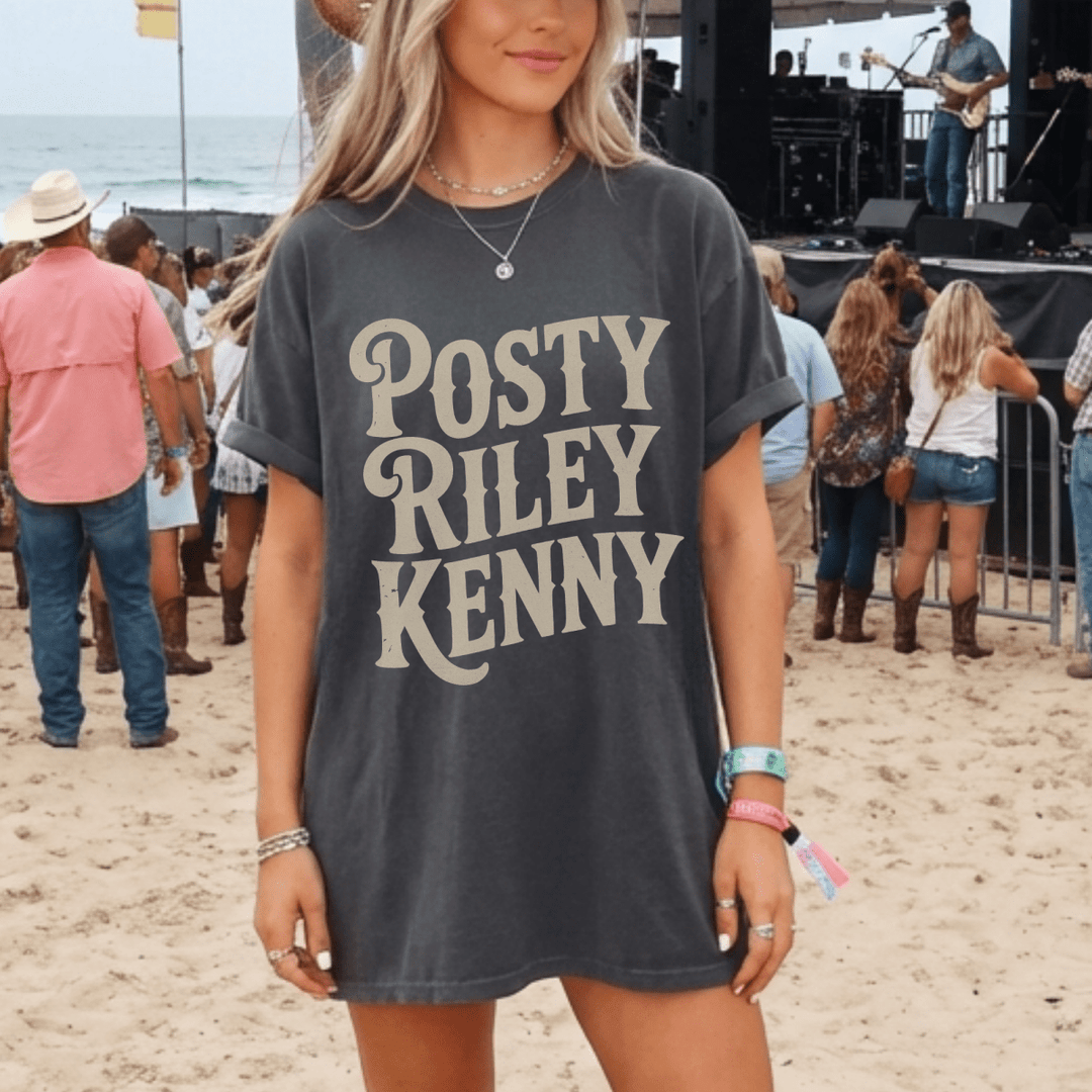Posty Riley Kenny Country Music Festival Tee - Sunlit Funlit Country Concert Tees
