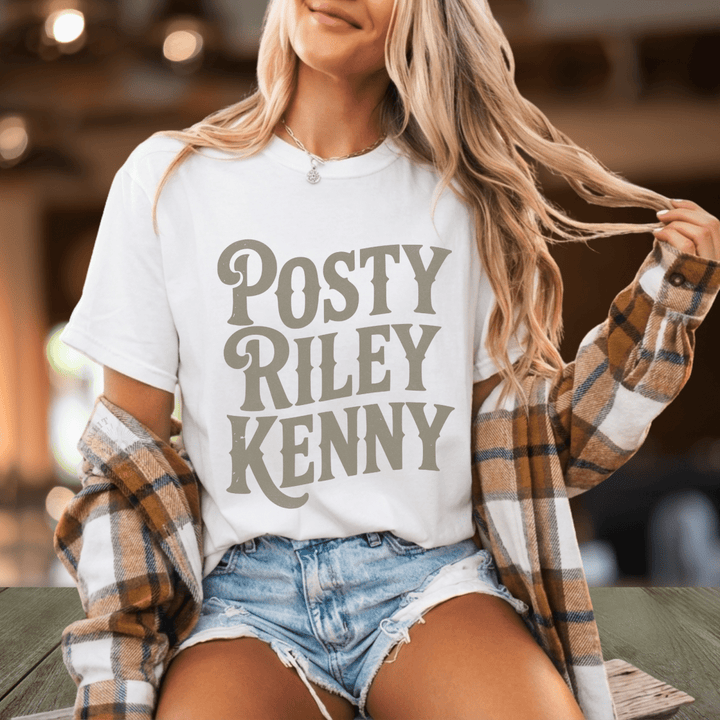 Posty Riley Kenny Country Music Festival Tee - Sunlit Funlit Country Concert Tees