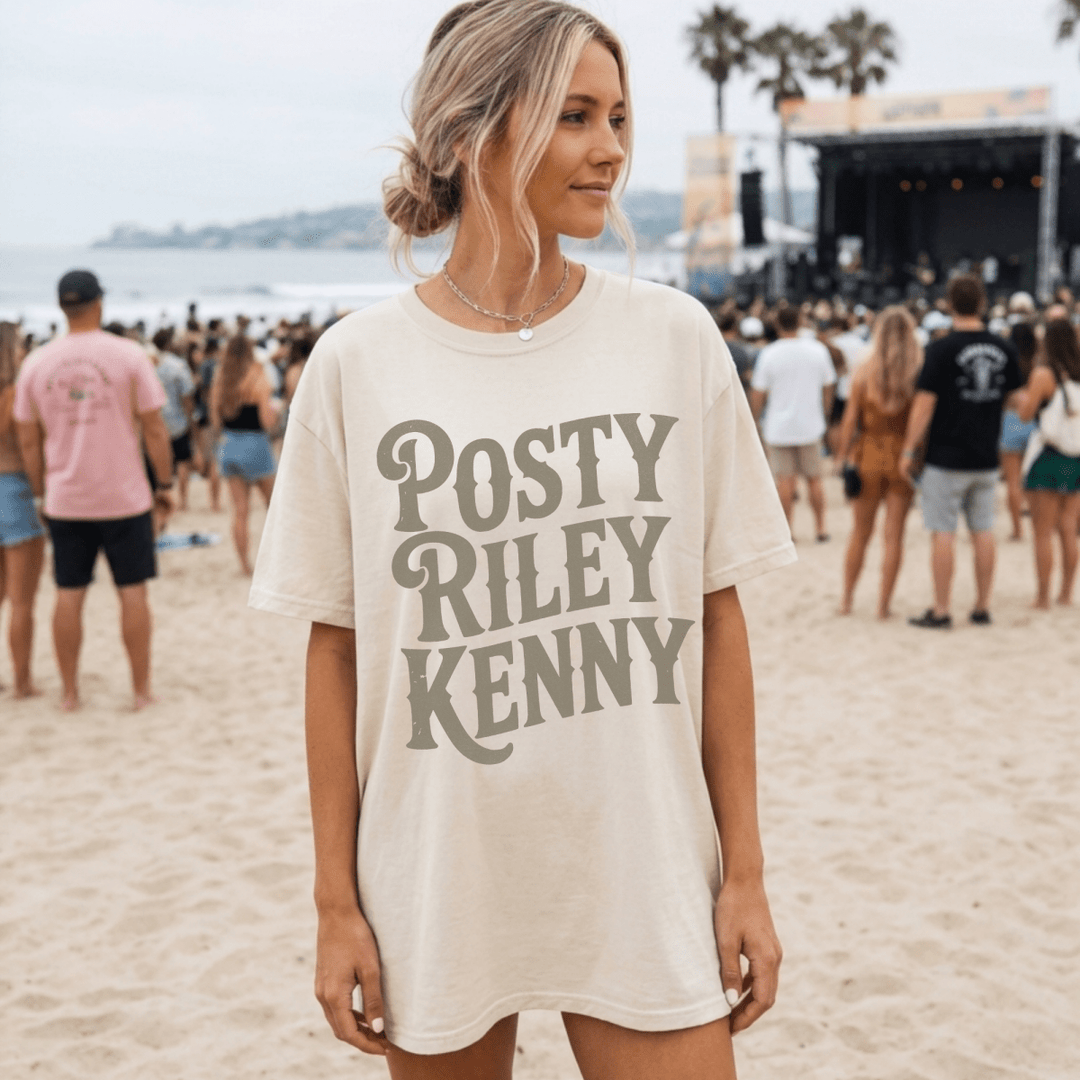 Posty Riley Kenny Country Music Festival Tee - Sunlit Funlit Country Concert Tees