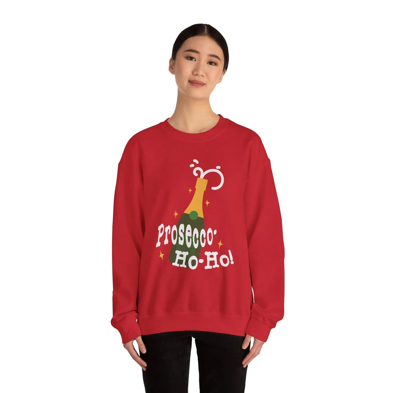 Prosecco - Ho - Ho Wine Lover Christmas Sweater - Sunlit Funlit Country Music Tees