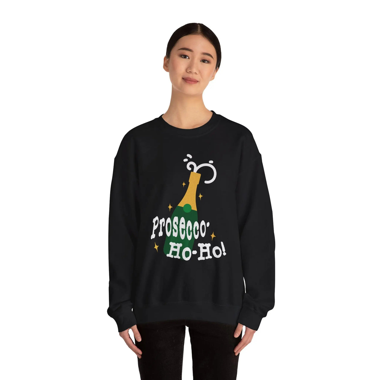 Prosecco - Ho - Ho Wine Lover Christmas Sweater - Sunlit Funlit Country Music Tees