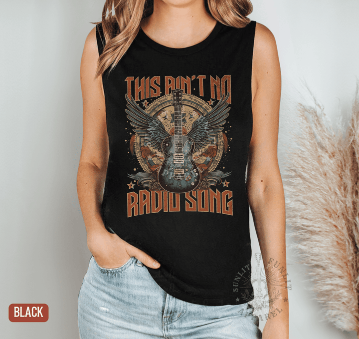 Radio Song Muscle Tank - Hardy Concert Tank Top - Sunlit Funlit | Graphic Tees for Country Concert Addicts
