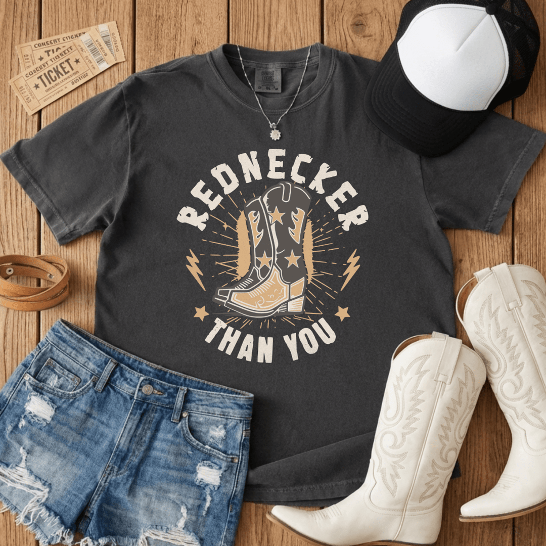 Rednecker Than You Concert Tee - Sunlit Funlit Country Concert Tees