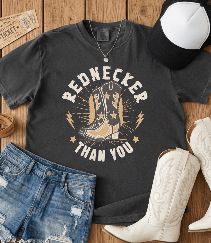 Rednecker Than You Concert Tee - Sunlit Funlit Country Concert Tees
