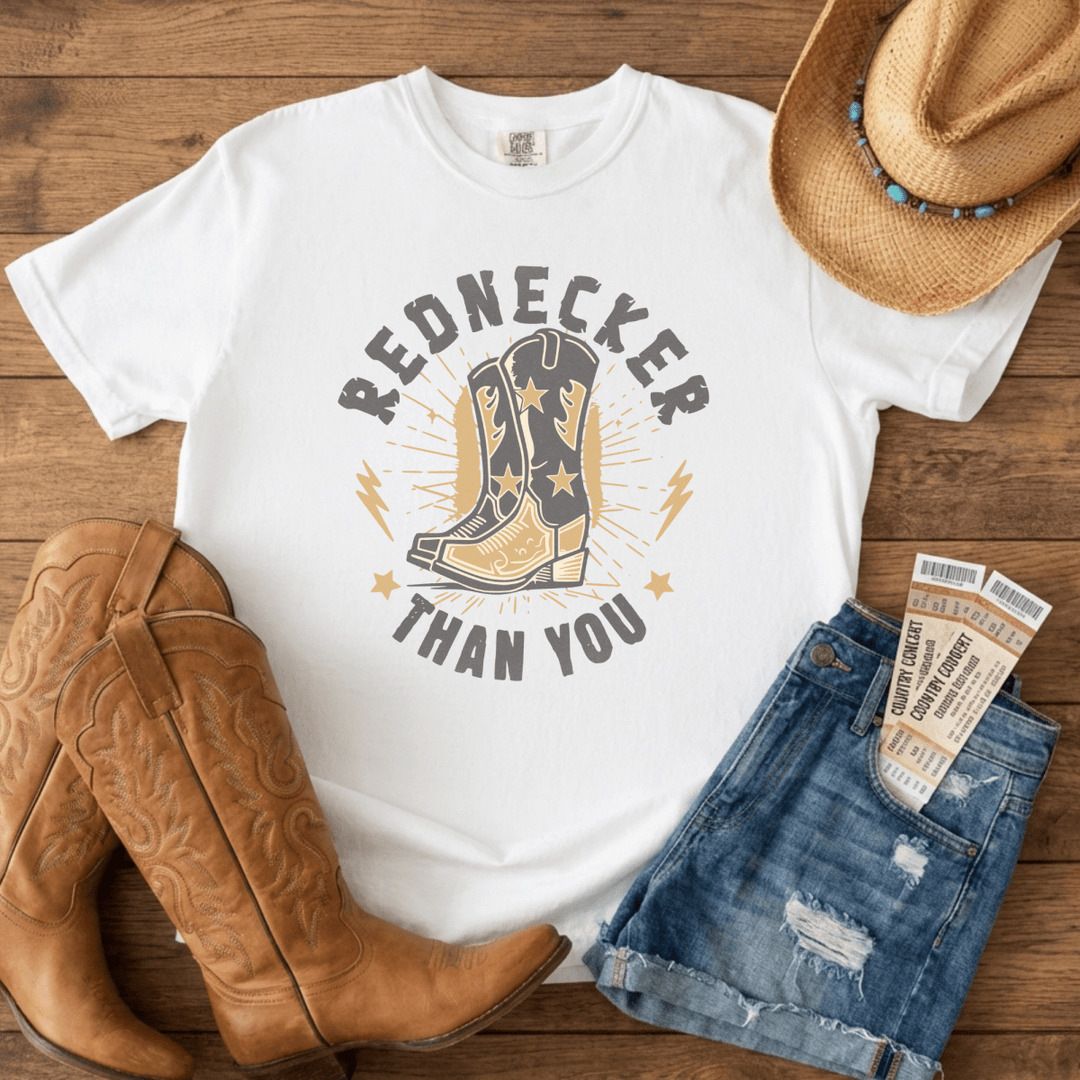 Rednecker Than You Concert Tee - Sunlit Funlit Country Concert Tees