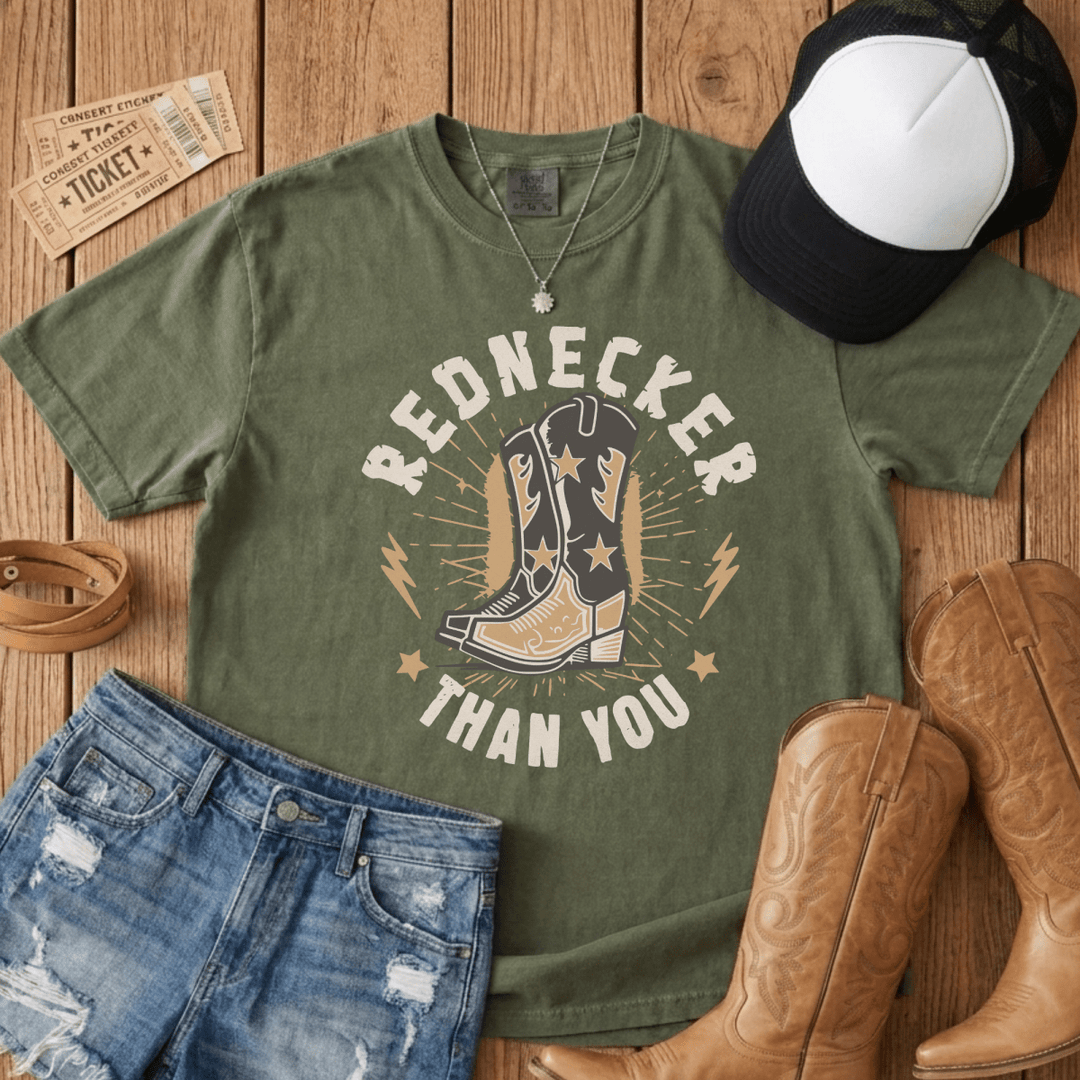 Rednecker Than You Concert Tee - Sunlit Funlit Country Concert Tees