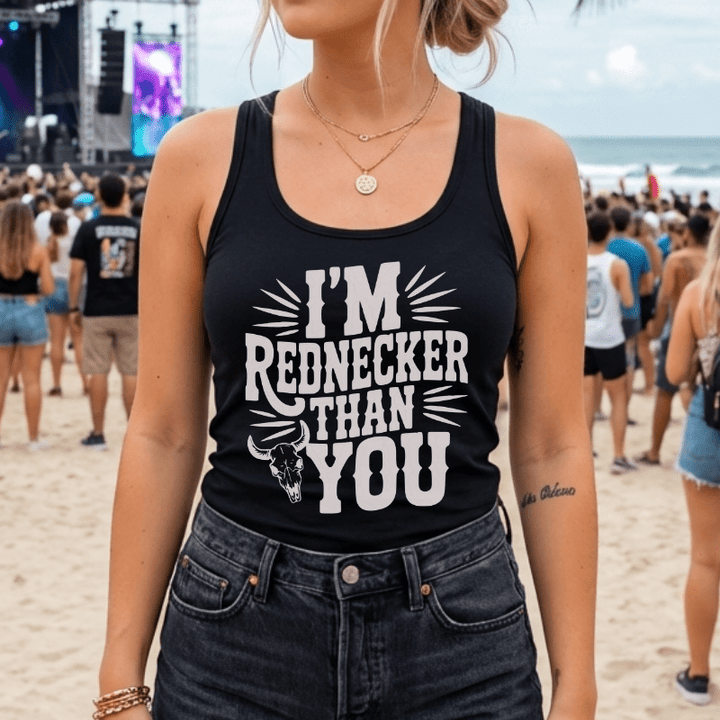 Rednecker Than You Racerback Tank