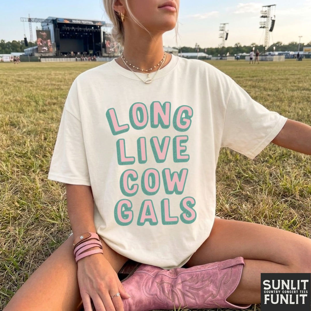 Retro Long Live Cow Gals Tee