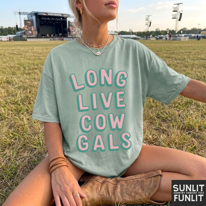 Retro Long Live Cow Gals Tee