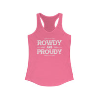 Thumbnail for Rowdy & Proudy Country Racerback Tank - Sunlit Funlit Country Music Tees