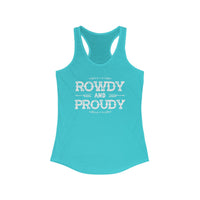 Thumbnail for Rowdy & Proudy Country Racerback Tank - Sunlit Funlit Country Music Tees