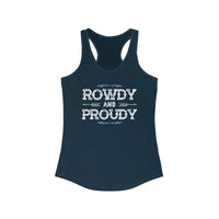 Thumbnail for Rowdy & Proudy Country Racerback Tank - Sunlit Funlit Country Music Tees