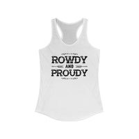 Thumbnail for Rowdy & Proudy Country Racerback Tank - Sunlit Funlit Country Music Tees