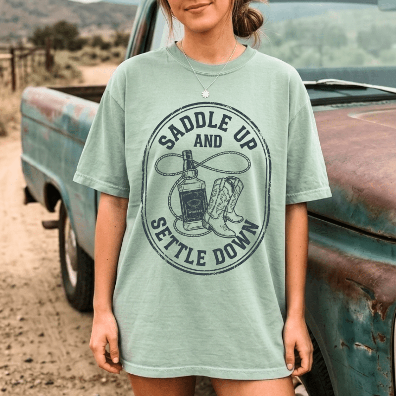 Saddle Up Settle Down Tee