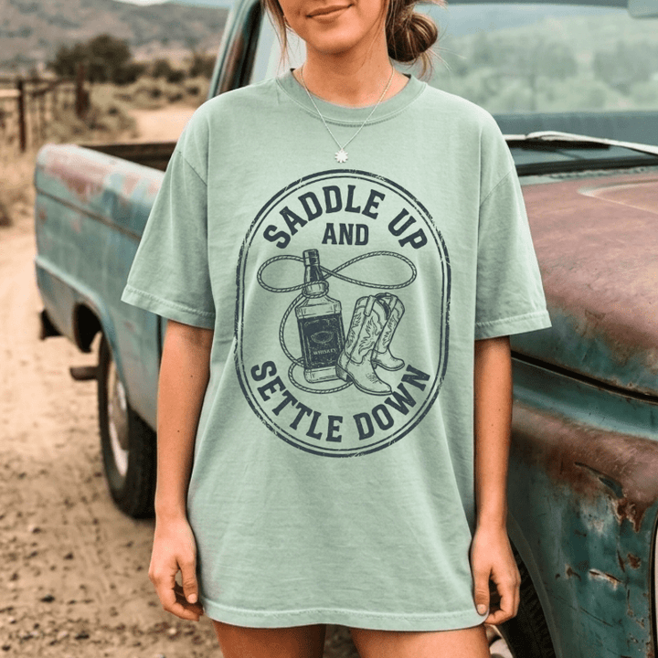 Saddle Up Settle Down Tee