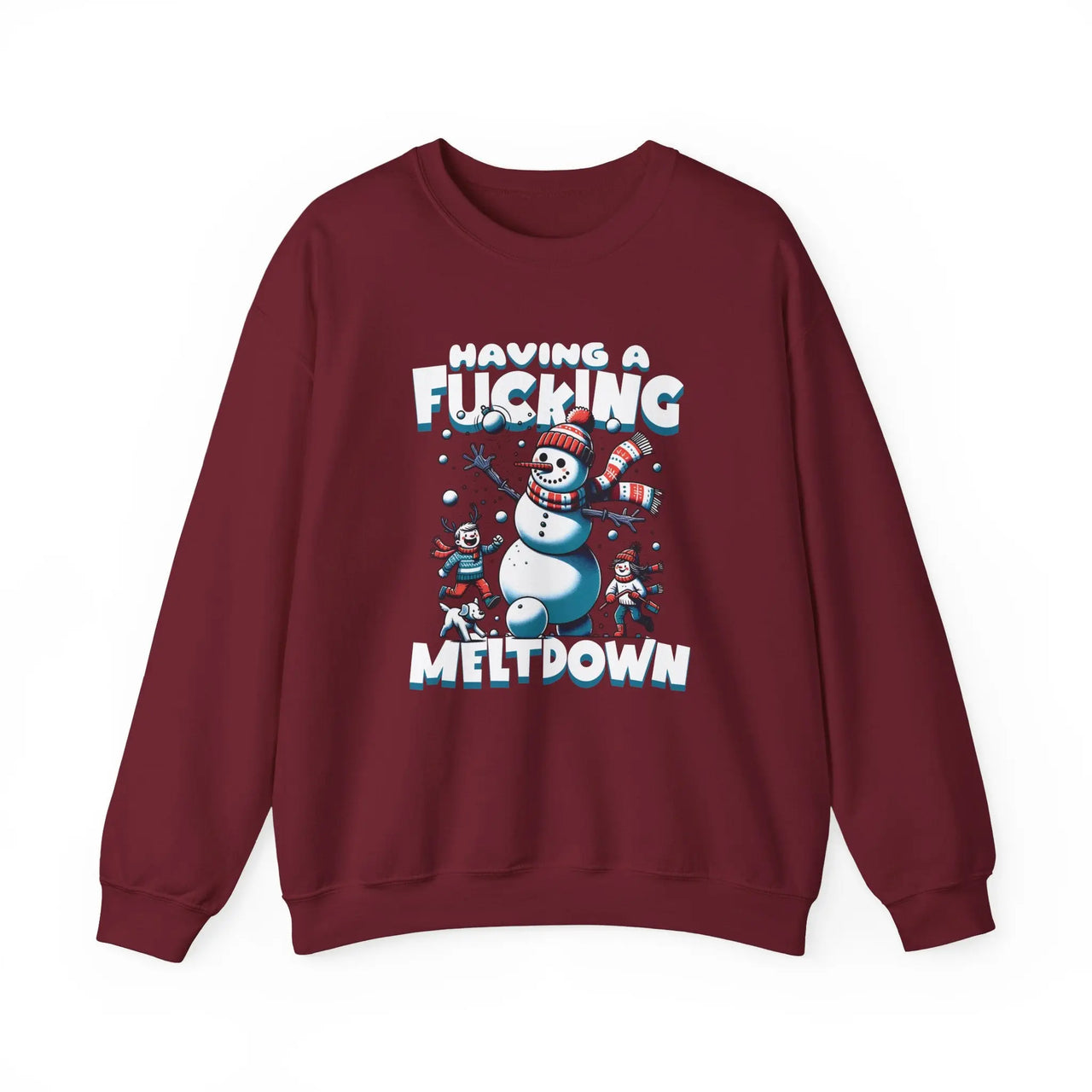 Snowman F*cking Meltdown NSFW Funny Christmas Sweater - Sunlit Funlit Country Music Tees