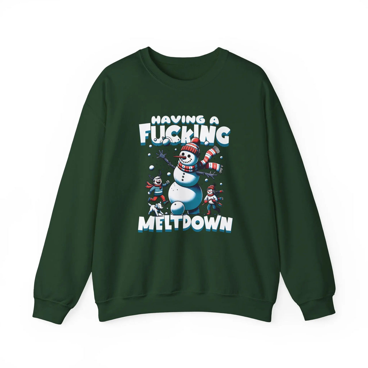 Snowman F*cking Meltdown NSFW Funny Christmas Sweater - Sunlit Funlit Country Music Tees