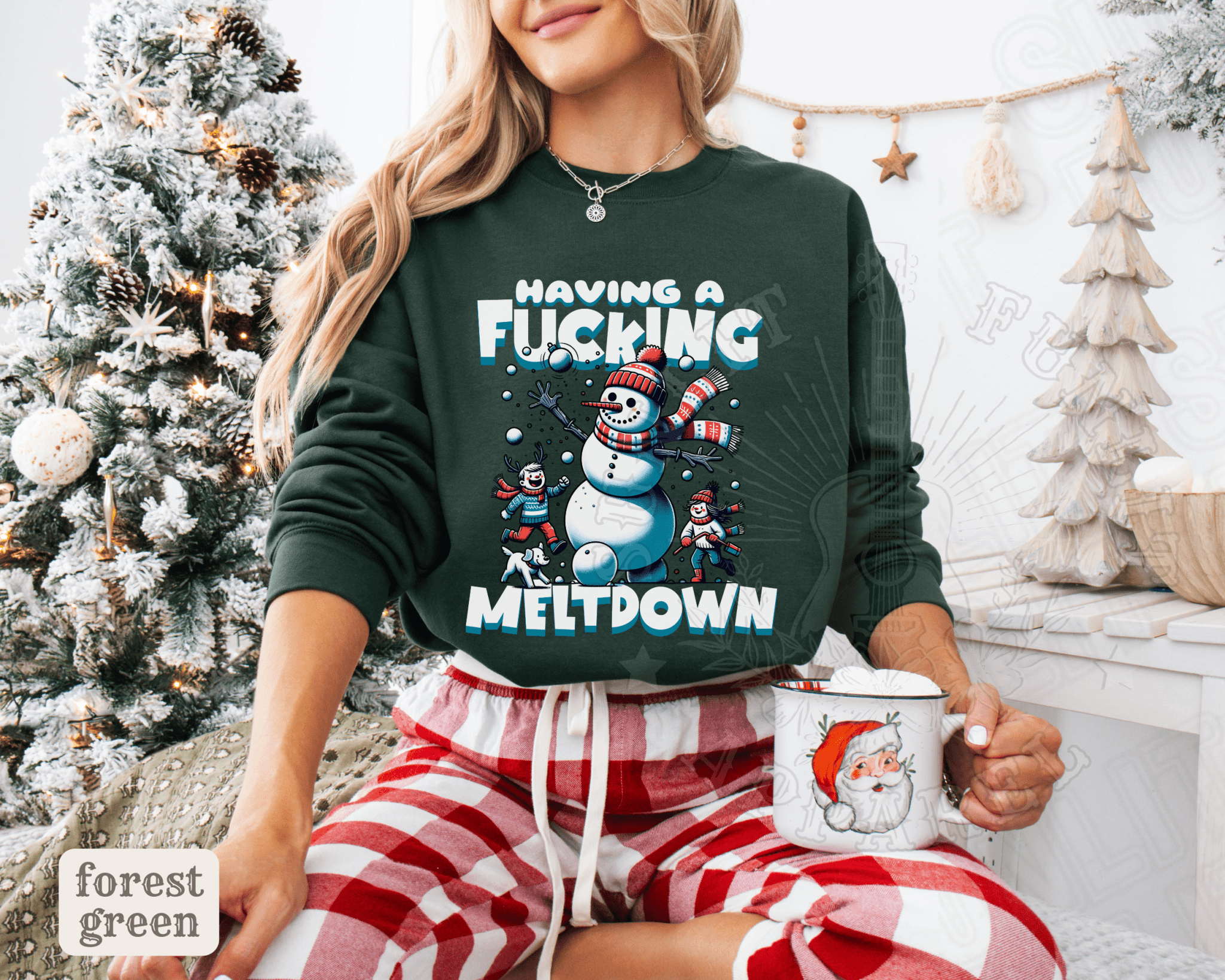 Snowman F*cking Meltdown NSFW Funny Christmas Sweater - Sunlit Funlit | Graphic Tees for Country Concert Addicts