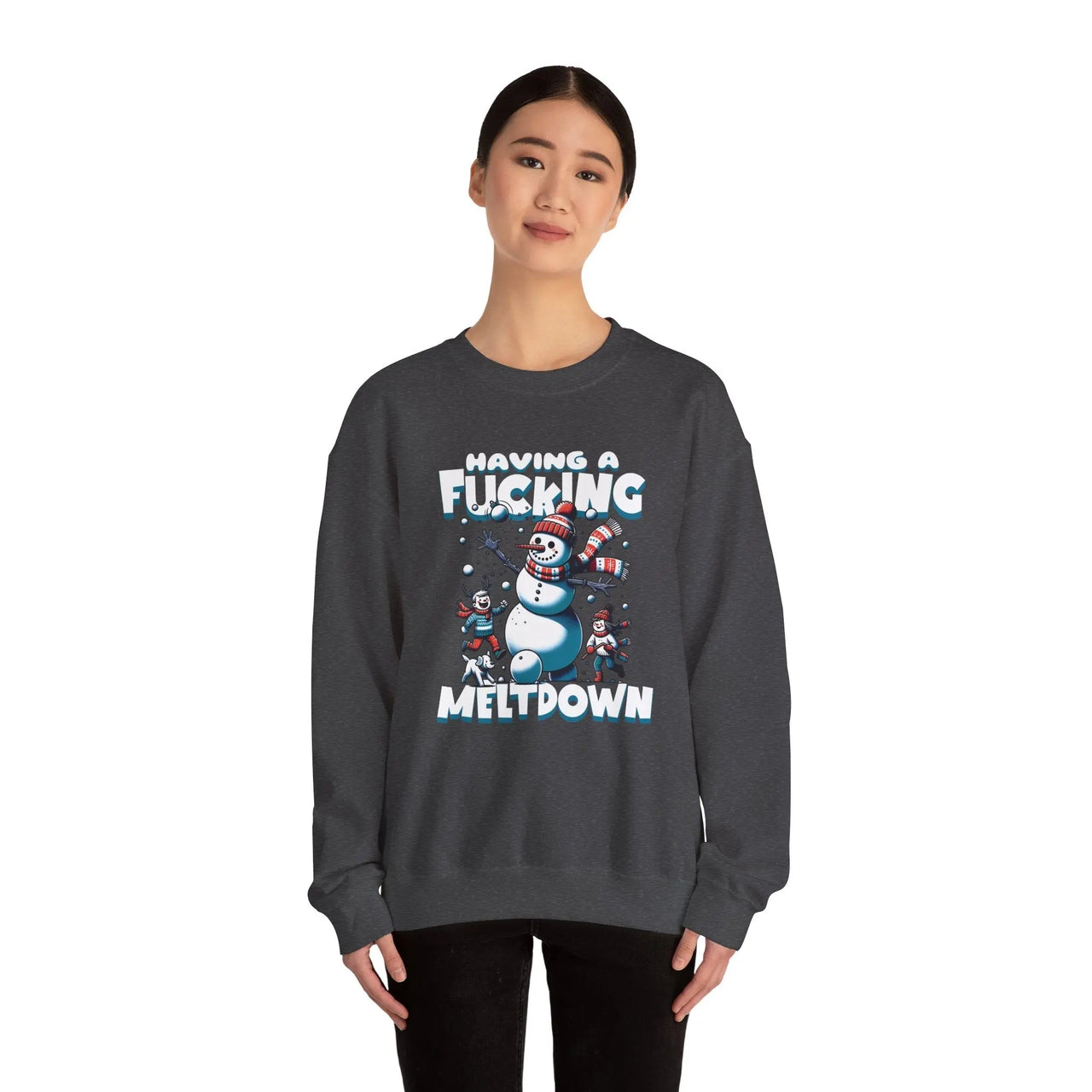Snowman F*cking Meltdown NSFW Funny Christmas Sweater - Sunlit Funlit Country Music Tees