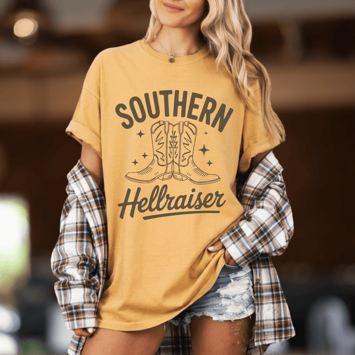 Southern Hellraiser Country Concert Shirt - Sunlit Funlit | Graphic Tees for Country Concert Addicts