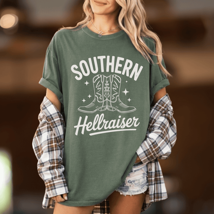 Southern Hellraiser Country Concert Shirt - Sunlit Funlit | Graphic Tees for Country Concert Addicts